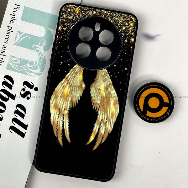 Realme 12 - Angel Wings Series - Premium Printed Glass soft Bumper shock Proof Case