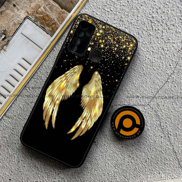 Infinix Note 7 Lite - Angel Wings Series - Premium Printed Metal soft Bumper shock Proof Case