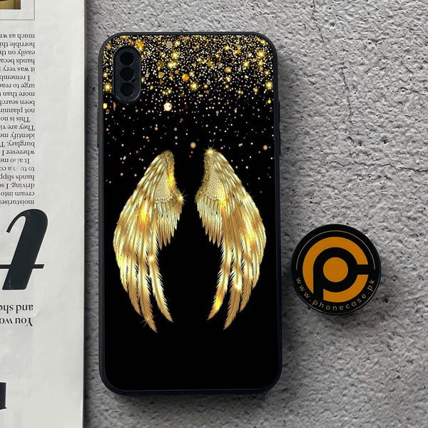 iPhone Xs Max - Angel Wing Series - Premium Metal Printed soft Bumper shock Proof Case