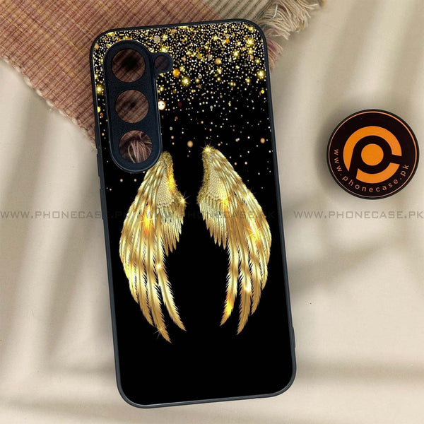 Tecno Spark 40 Pro - Angel Wings Series - Premium Metal Printed soft Bumper shock Proof Case