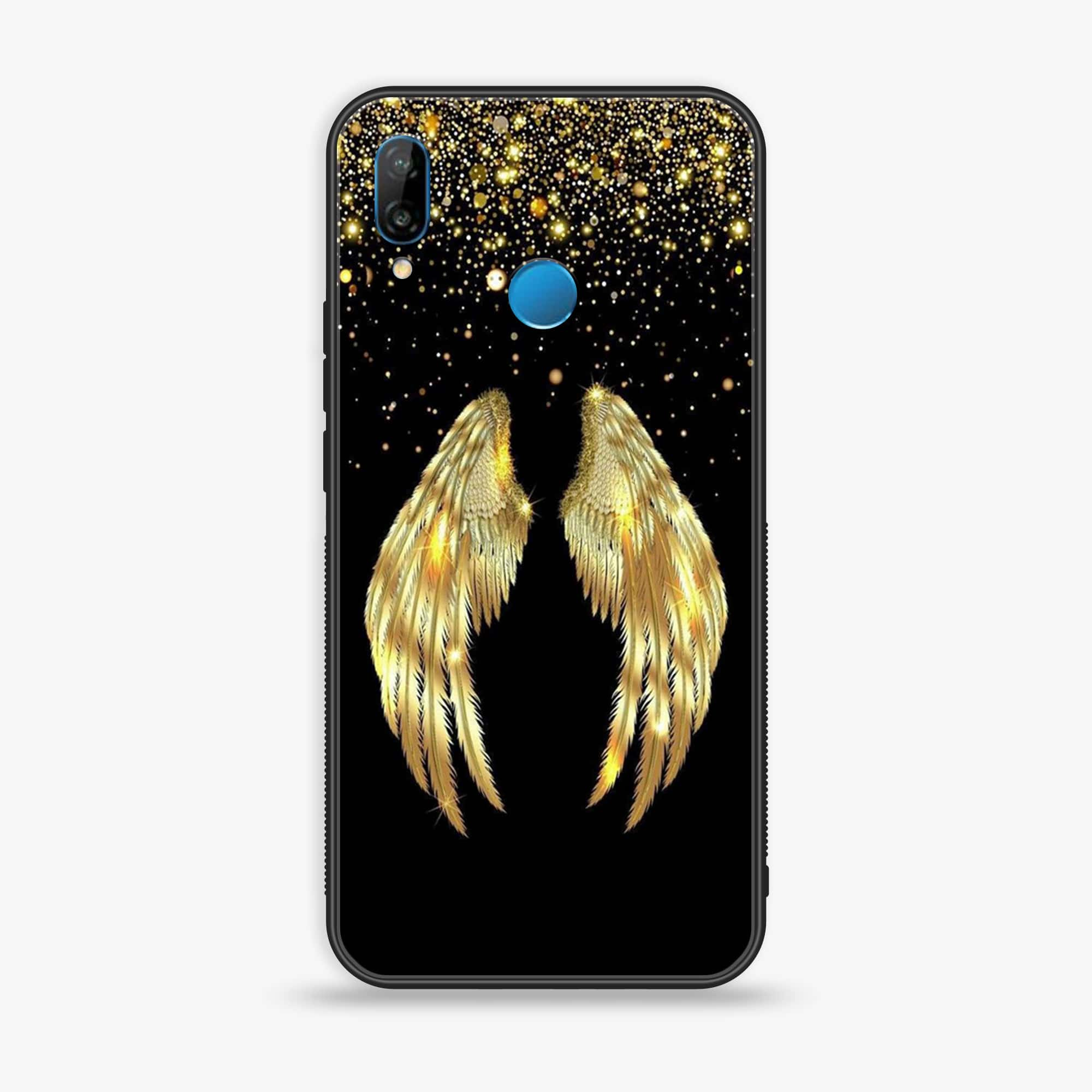 Huawei P20 lite - Angel Wings Series - Premium Printed Glass soft Bumper shock Proof Case