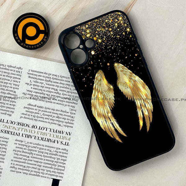 iPhone 16 Plus - Angel Wings Series - Premium Printed Glass soft Bumper shock Proof Case