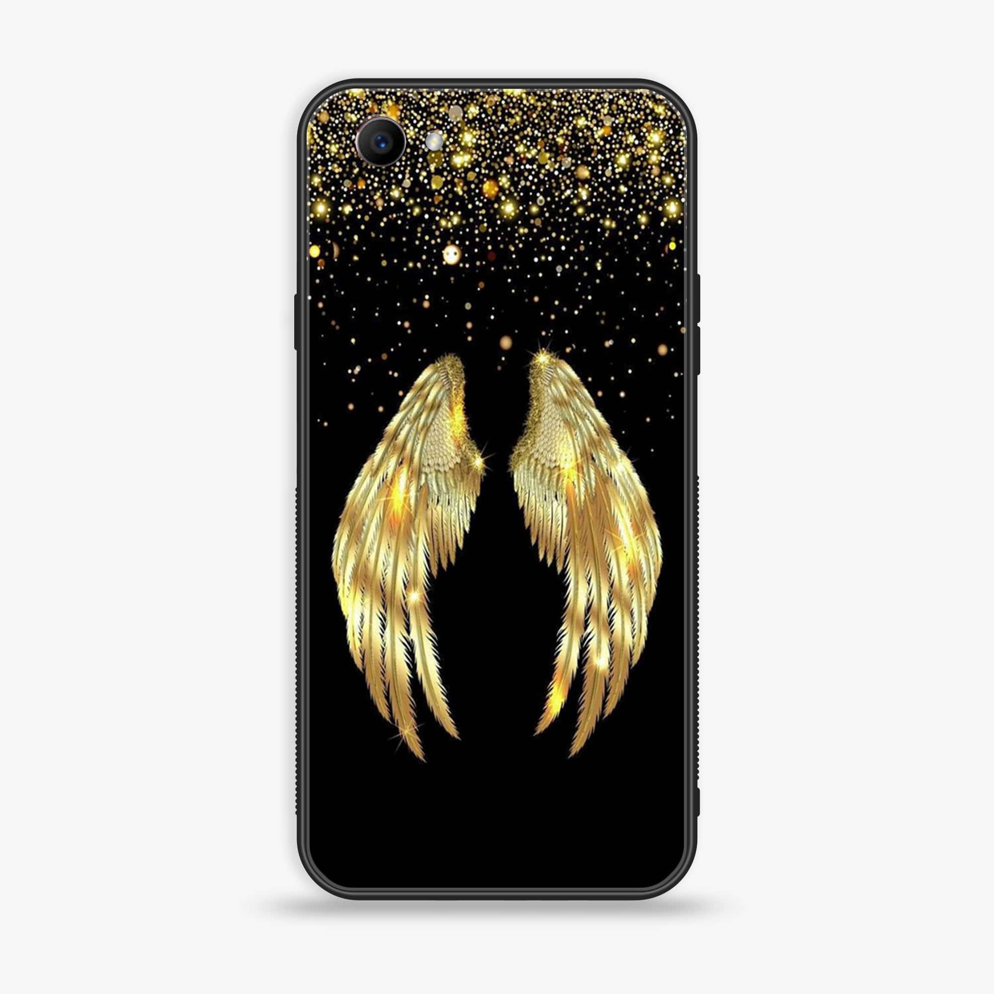 Oppo F7 Youth -  Angel Wings Series - Premium Printed Glass soft Bumper shock Proof Case