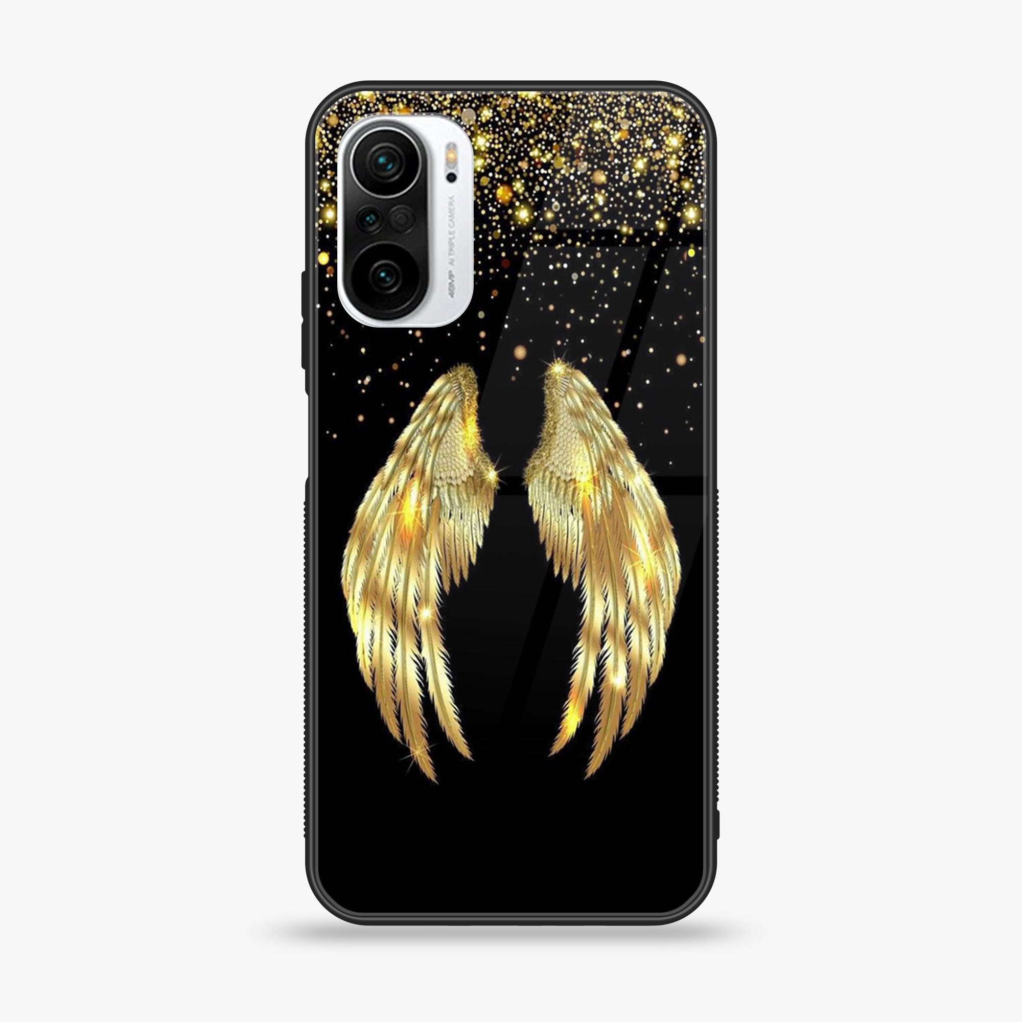 Xiaomi Poco F3 - Angel Wing Series - Premium Printed Glass soft Bumper shock Proof Case