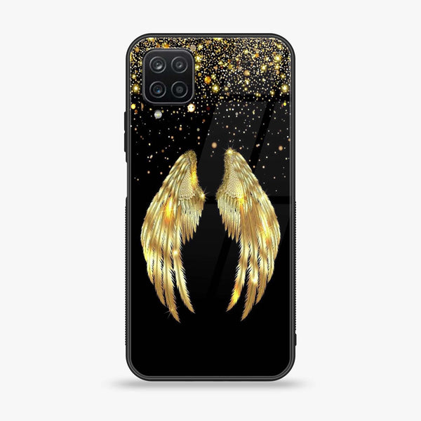 Samsung Galaxy A12 / A12 Nacho - Angel Wing Design 1- Premium Printed Glass soft Bumper shock Proof Case CS-12293