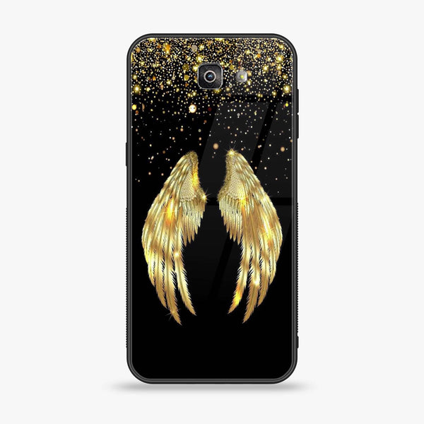 Galaxy J7 Prime - Angel Wings Series - Premium Printed Glass soft Bumper shock Proof Case