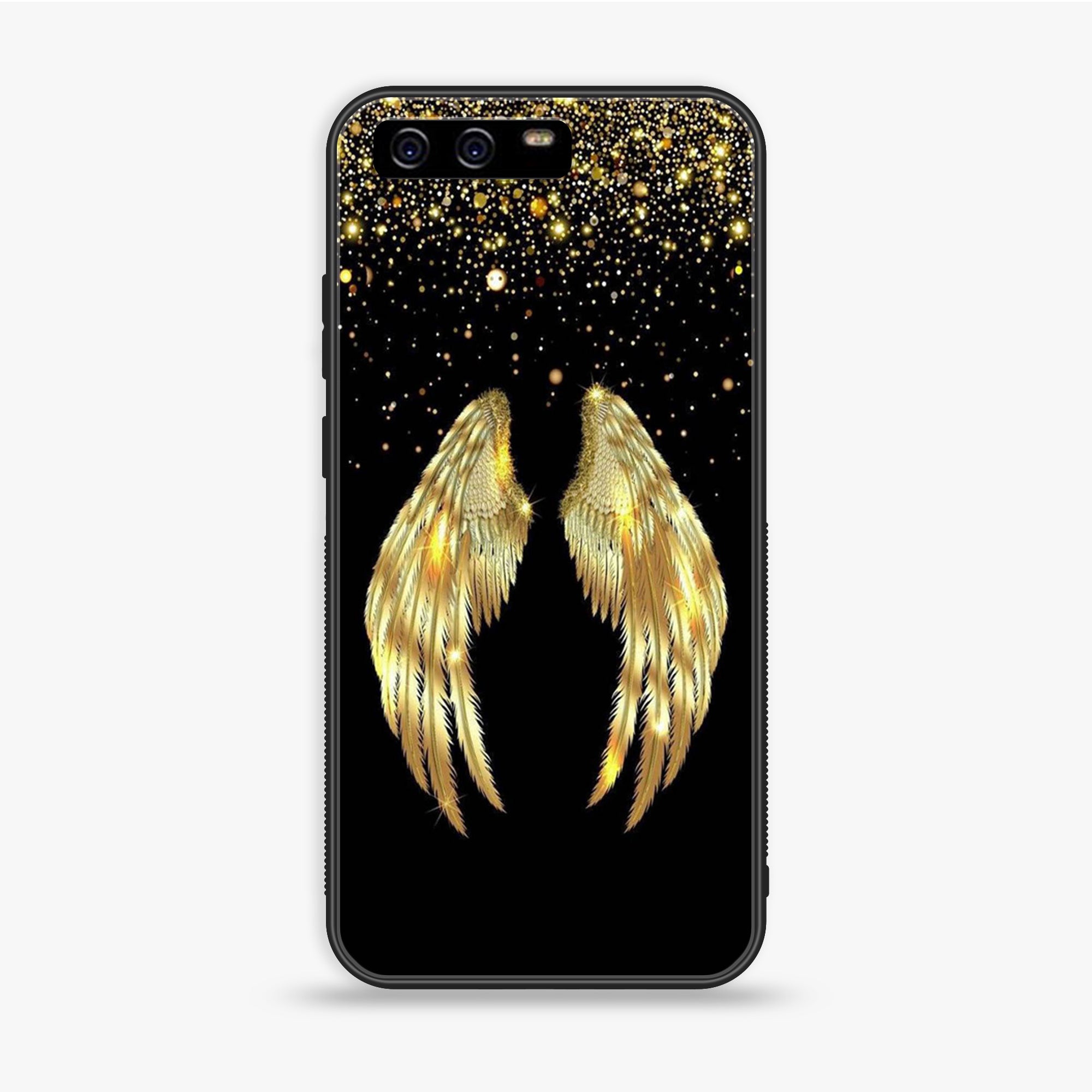 Huawei P10 Plus - Angel Wings Series - Premium Printed Glass soft Bumper shock Proof Case