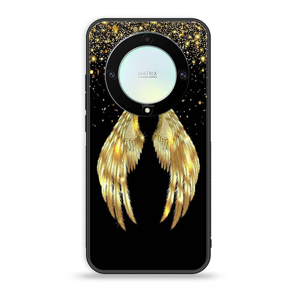 HONOR X9A - Angel Wings Series - Premium Printed Glass soft Bumper shock Proof Case