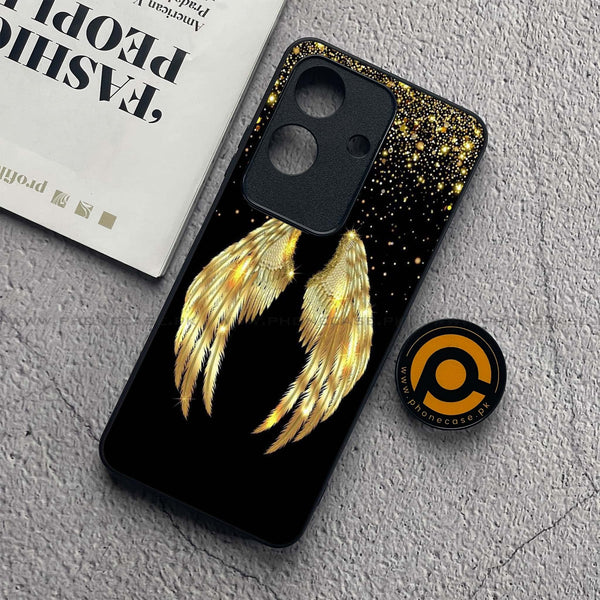 Realme Note 60x - Angel Wings Series - Premium Metal  Printed soft Bumper shock Proof Case