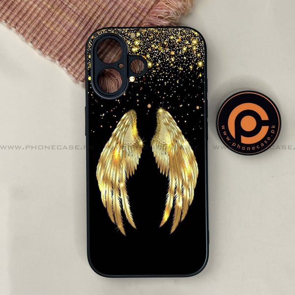 iPhone 17 - Angel Wings Series - Premium Printed Glass soft Bumper shock Proof Case