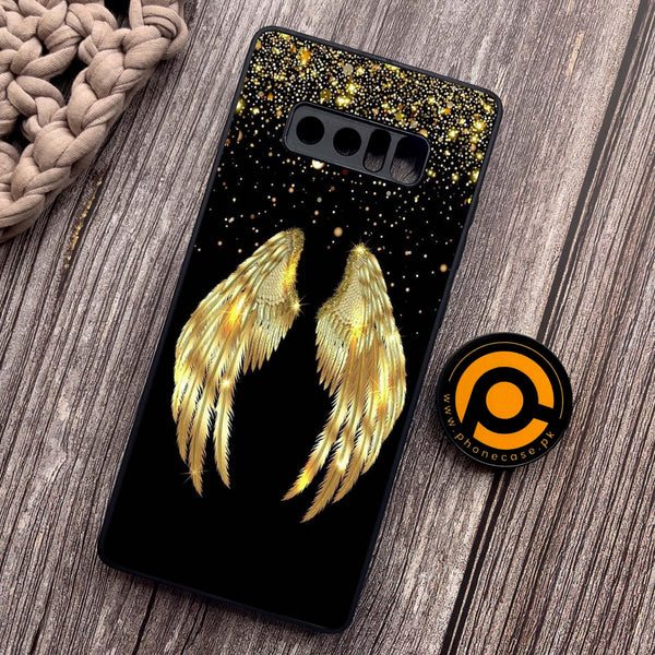 Samsung Galaxy Note 8 - Angel Wing Series - Premium Metal Printed soft Bumper shock Proof Case