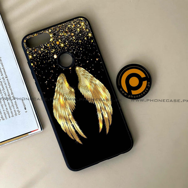 Huawei Y7 Prime (2018) - Angel Wings Series - Premium Printed Glass soft Bumper shock Proof Case