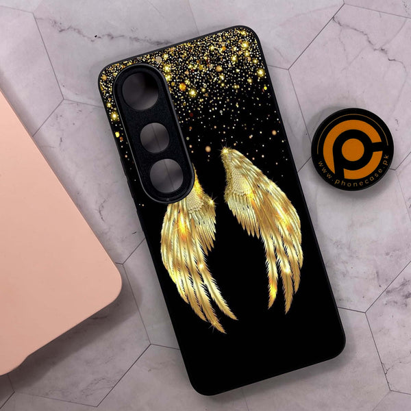 Vivo V50 Lite - Angel Wings Series - Premium Metal Printed soft Bumper shock Proof Case