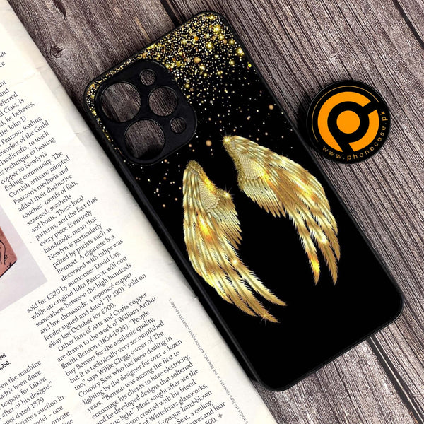 Xiaomi Redmi 12 - Angel Wings Series - Premium Printed Glass soft Bumper shock Proof Case