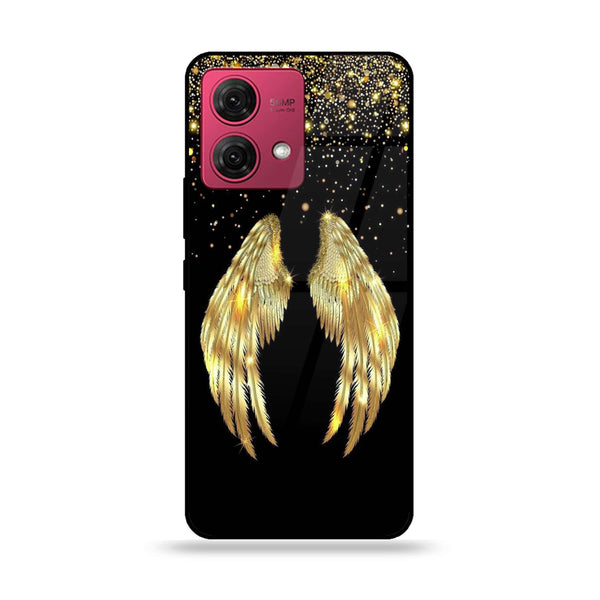 Motorola Moto G84 - Angel Wings Design 1 - Premium Printed Glass soft Bumper shock Proof Case CS-16877