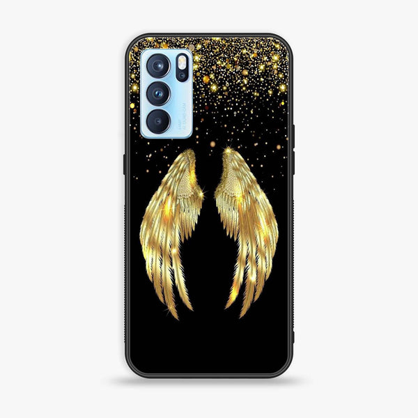 Oppo Reno 6 Pro - Angel Wings Design 1 - Premium Printed Glass soft Bumper shock Proof Case CS-16754 CS-24165