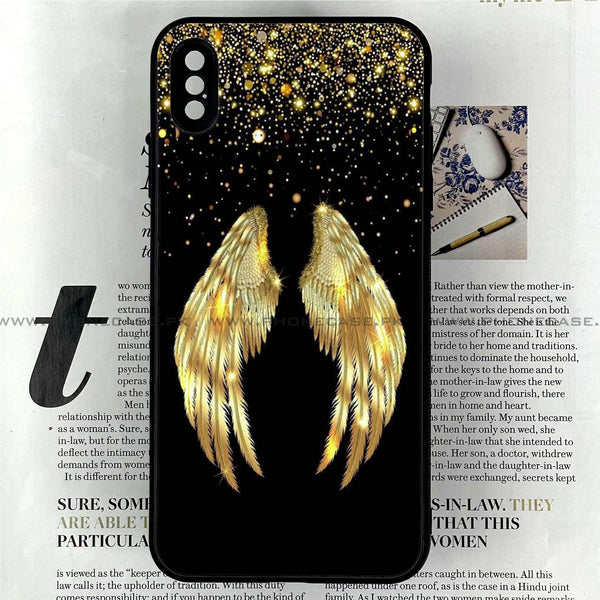 iPhone XS Max - Angel Wings Series - Premium Printed Glass soft Bumper shock Proof Case