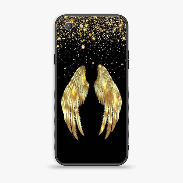Oppo A71 (2018) - Angel Wings Series - Premium Printed Glass soft Bumper shock Proof Case