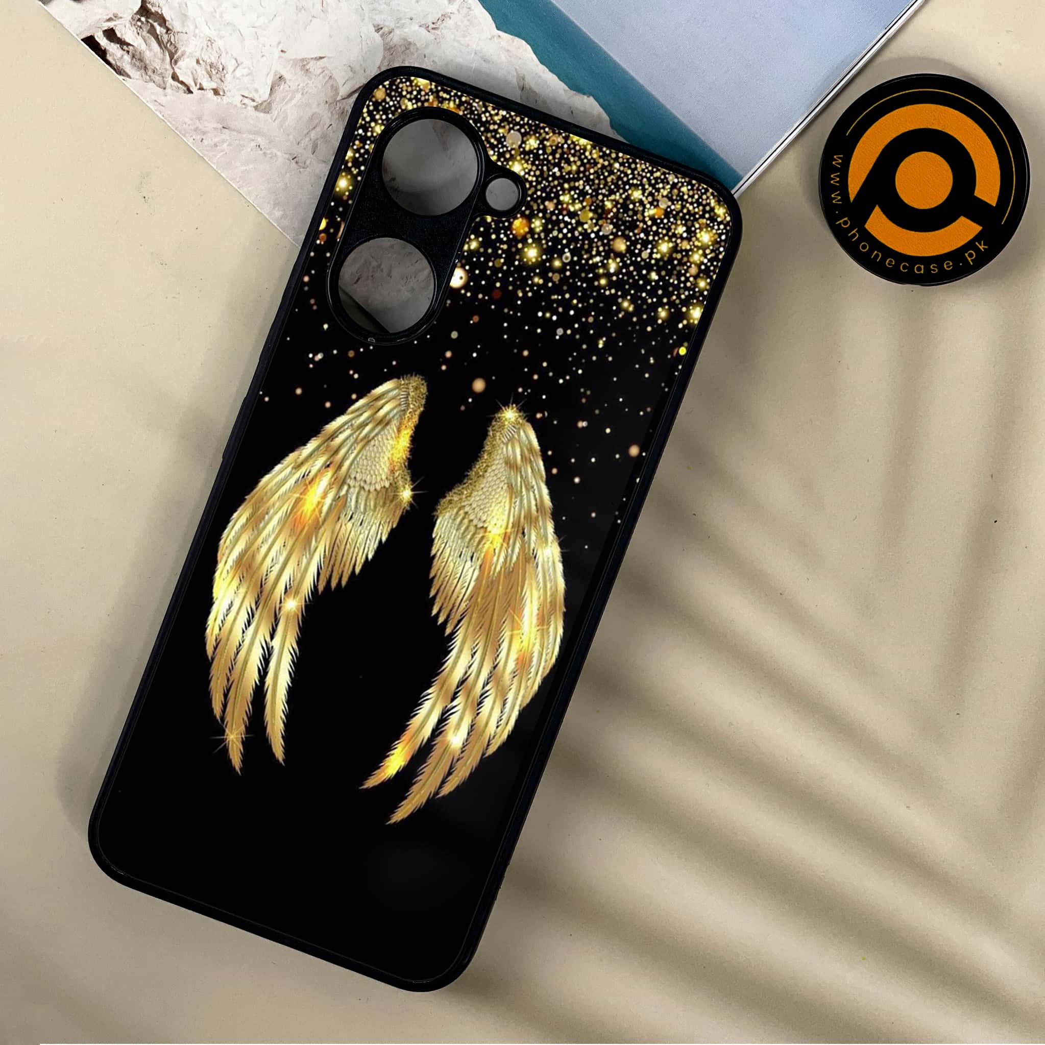 Vivo Y03 - Angel Wings Series - Premium Printed Metal soft Bumper shock Proof Case