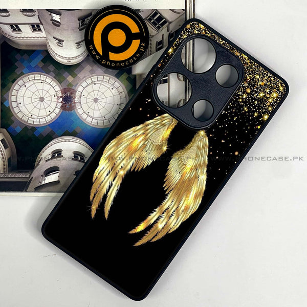 Redmi Note 13 Pro 4G - Angel Wings Series - Premium Metal Printed soft Bumper shock Proof Case
