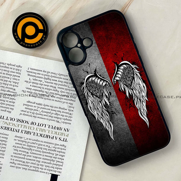 iPhone 16 Plus - Angel Wings Design 2  - Premium Printed Glass soft Bumper shock Proof Case CS-26948