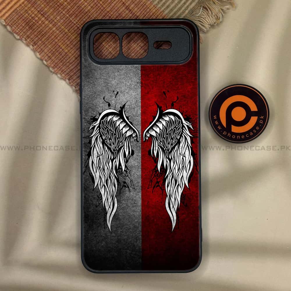 Infinix Smart 10 Plus - Angel Wings Series - Premium Metal Printed soft Bumper shock Proof Case