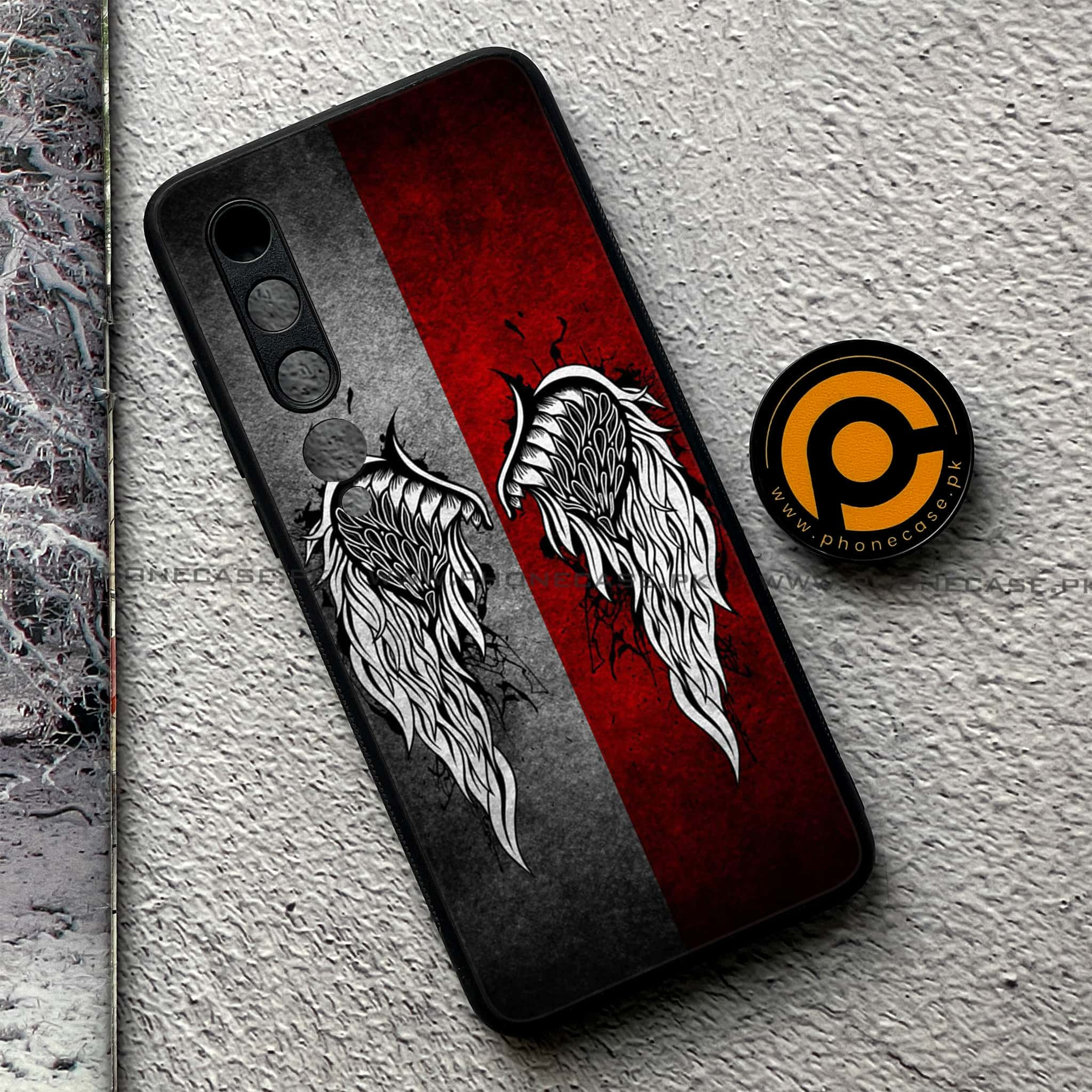 Xiaomi Mi 10 - Angel Wings Series - Premium Printed Glass soft Bumper shock Proof Case