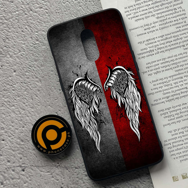 OnePlus 7 - Angel Wings Design 2 - Premium Printed Glass soft Bumper shock Proof Case CS-17219