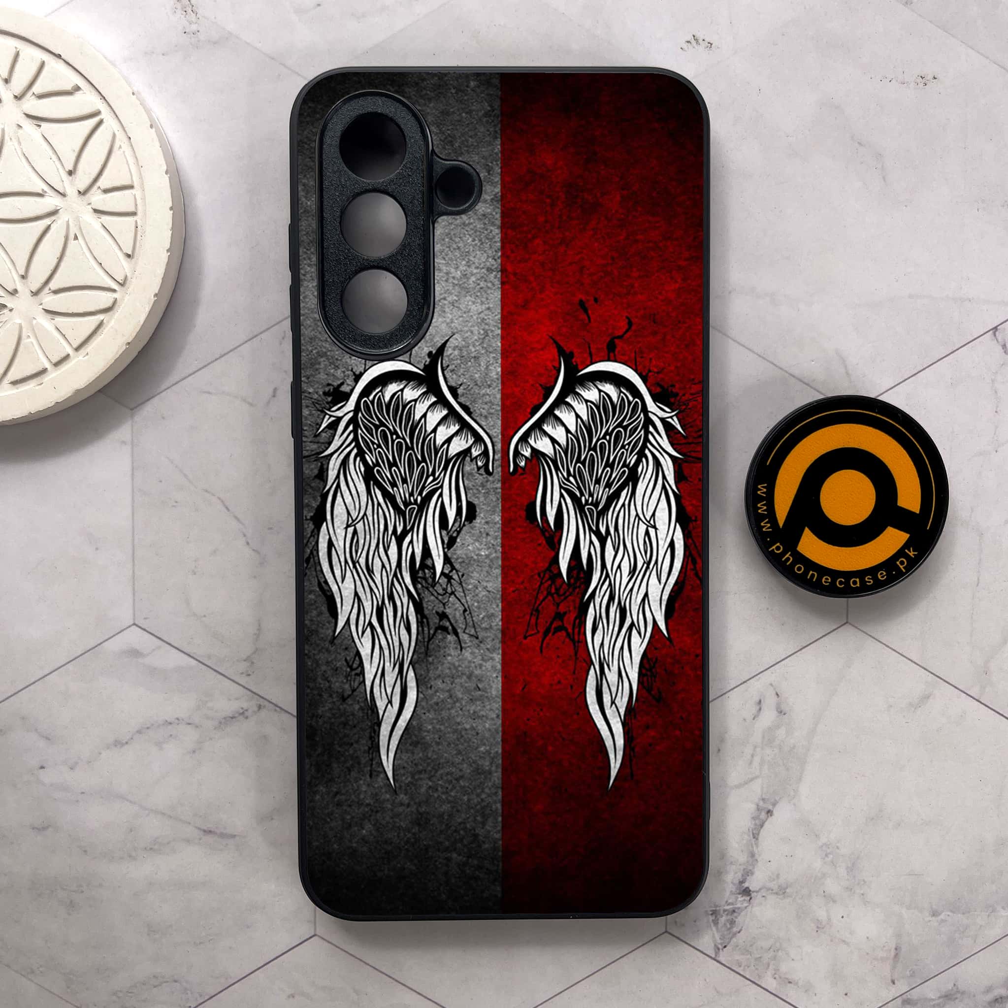 Samsung Galaxy A26 5G - Angel Wings Series - Premium Metal Printed soft Bumper shock Proof Case