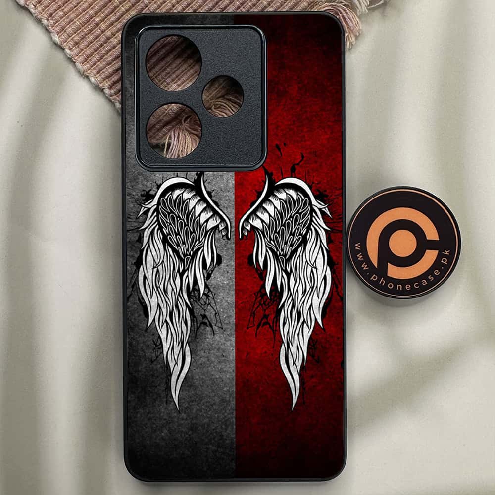 Realme GT 7 - Angel Wings Series - Premium Metal Printed soft Bumper shock Proof Case