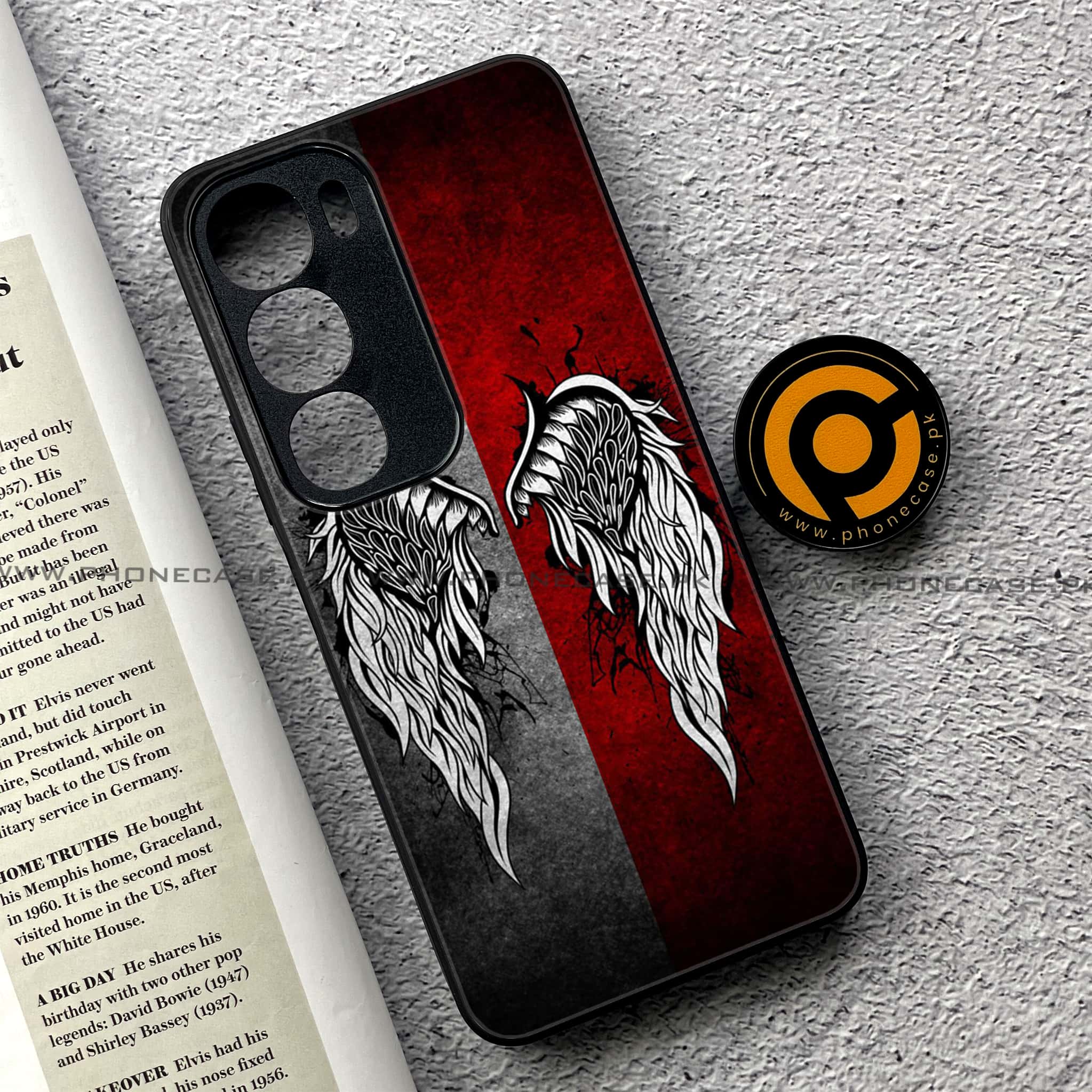 Vivo Y19s Pro - Angel Wings Series - Premium Metal Printed soft Bumper shock Proof Case