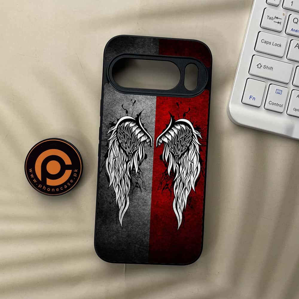 Google Pixel 10  - Angel Wings Series - Premium Metal Printed soft Bumper Shockof Case
