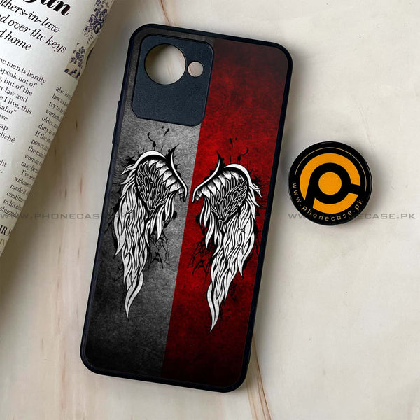 Realme C30 - Angel Wings Design 2 - Premium Printed Glass soft Bumper shock Proof Case CS-16063