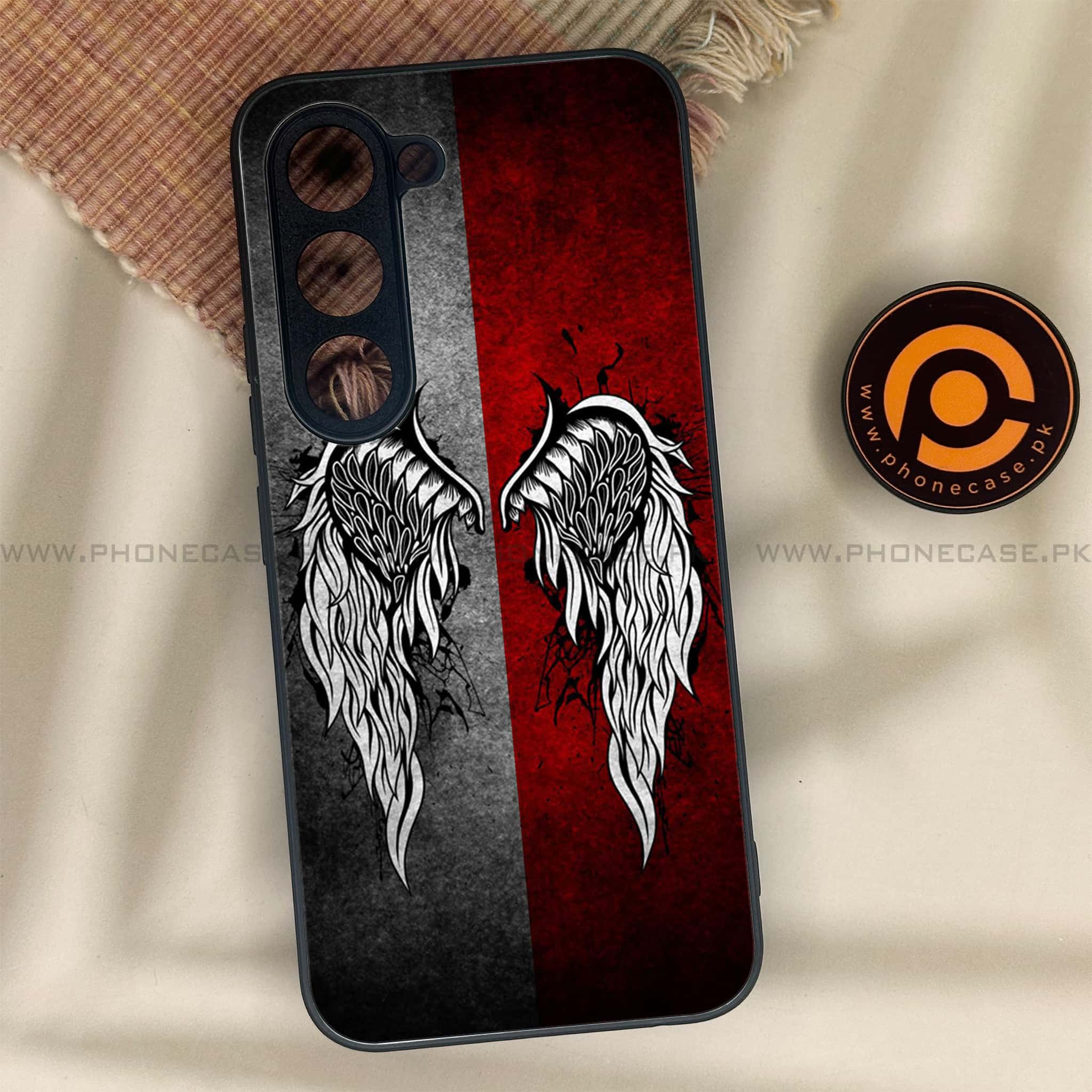Tecno Spark 40 Pro - Angel Wings Series - Premium Metal Printed soft Bumper shock Proof Case