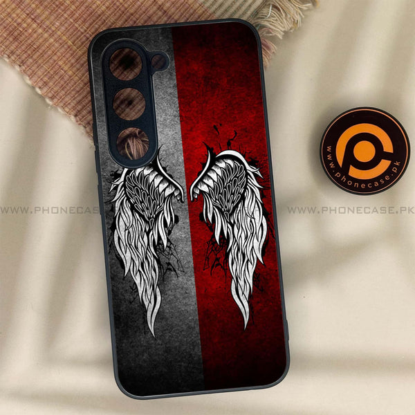 Tecno Spark 40 Pro - Angel Wings Design 2 - Premium Metal Printed soft Bumper shock Proof Case  CS-40906