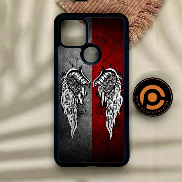 Google Pixel 4a 5G - Angel Wings Design 2 - Premium Metal Printed Soft Bumper Shock Proof Case