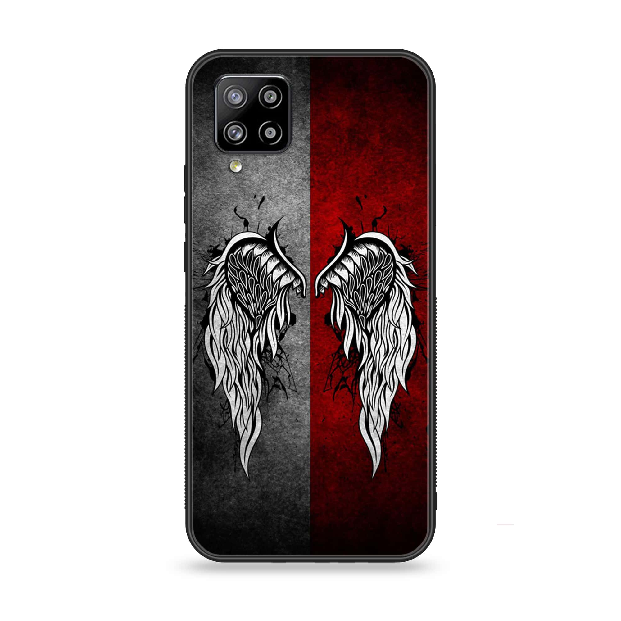 Samsung Galaxy A42 5G - Angel Wings Series - Premium Printed Glass soft Bumper shock Proof Case