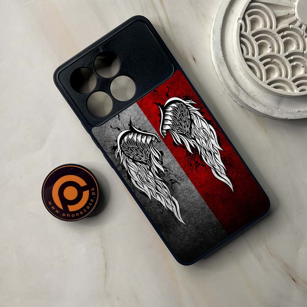 Xiaomi Poco F6 Pro - Angel Wings 2.0 Series - Premium Metal Printed soft Bumper shock Proof Case