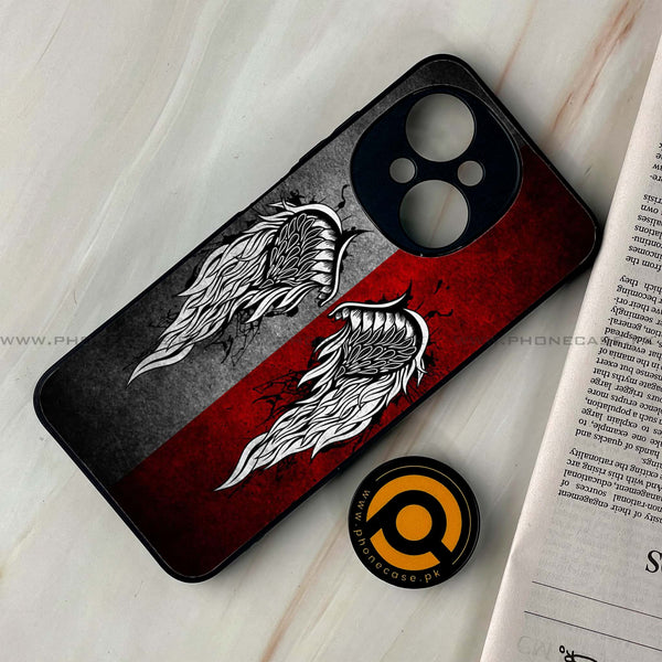 Tecno Spark Go 1 - Angel Wings Design 2 - Premium Metal Printed soft Bumper shock Proof Case CS-35747 CS-35758