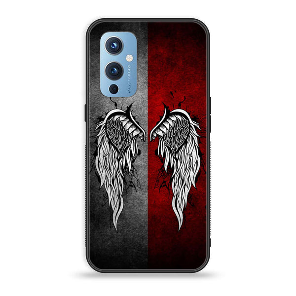 OnePlus 9 - Angel Wings Design 2 - Premium Printed Glass soft Bumper shock Proof Case CS-20801