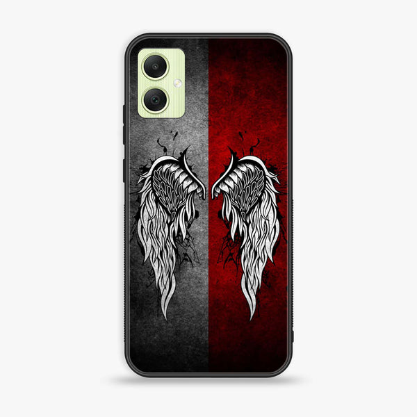 Samsung Galaxy A05 - Angel Wings Design 2 - Premium Printed Glass soft Bumper shock Proof Case CS-22093