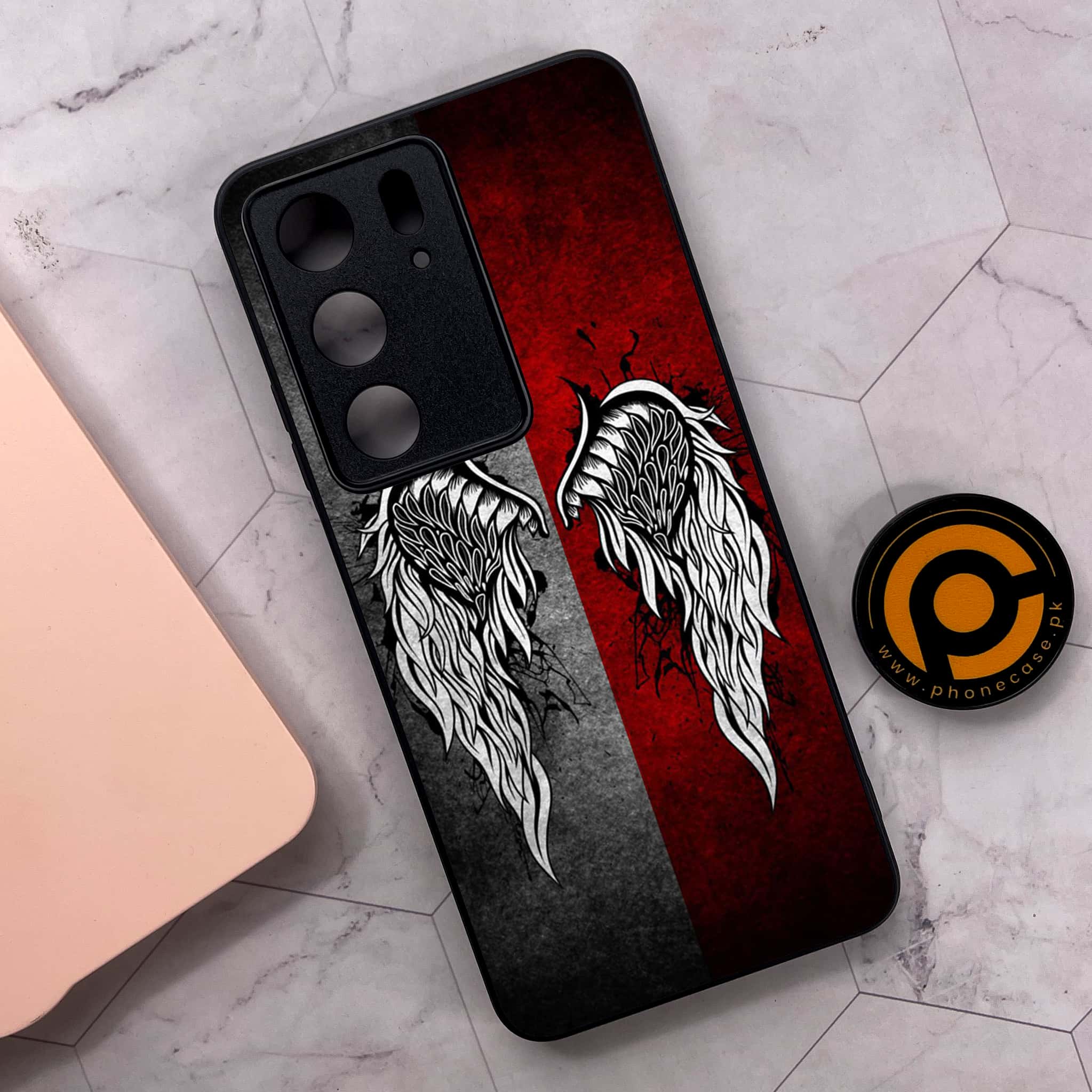 Realme C75x 4G - Angel Wings Series - Premium Metal Printed soft Bumper shock Proof Case