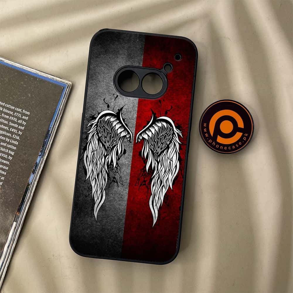 Nothing Phone (2a) - Angel Wings Series - Premium Metal Printed soft Bumper Shock Proof Case