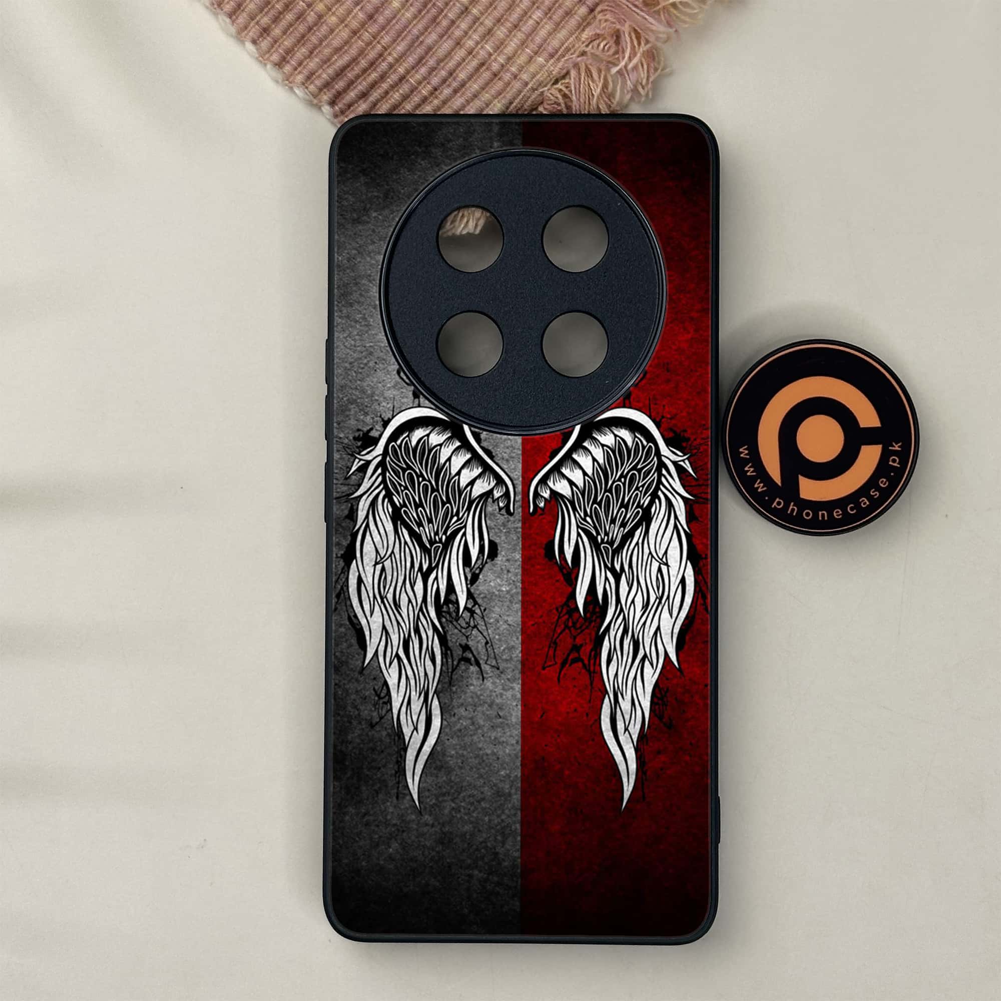 Honor X9c 5G - Angel Wings Series - Premium Metal Printed soft Bumper shock Proof Case