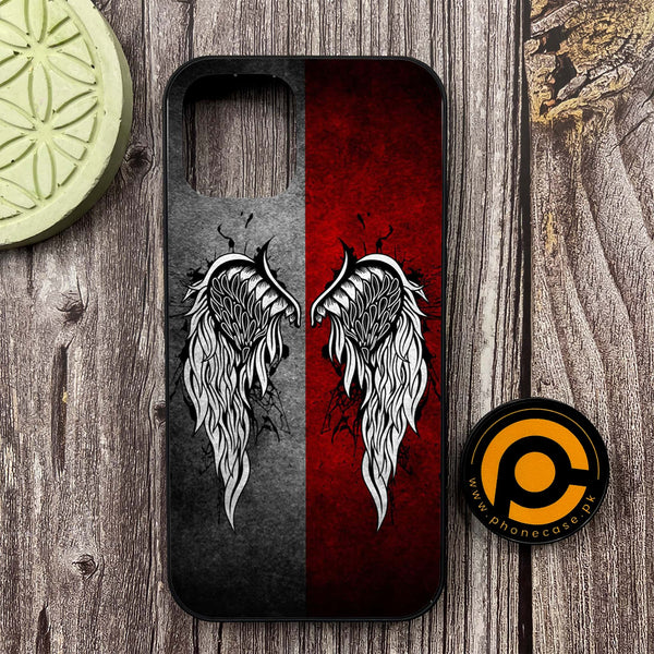 iPhone 12/12 pro - Angel Wing Design 2 - Premium Metal Printed soft Bumper shock Proof Case CS-36907