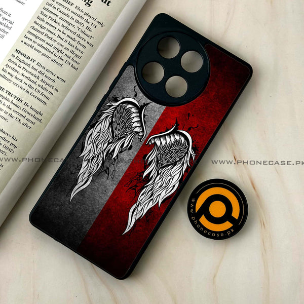 Tecno Camon 30s - Angel Wings Series  Design 2 - Premium Printed Glass soft Bumper shock Proof Case CS-22921