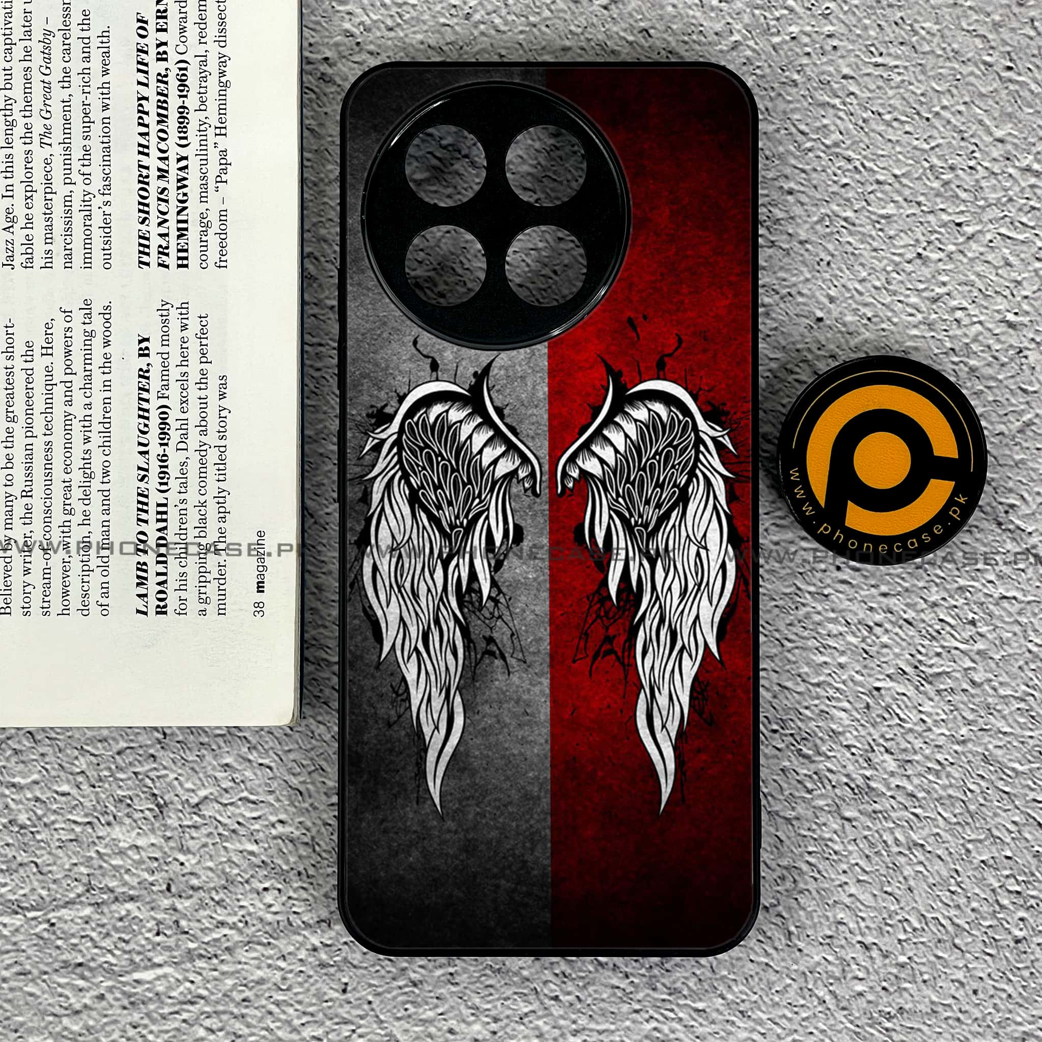OnePlus Ace 5 - Angel Wings Series - Premium Metal Printed soft Bumper shock Proof Case