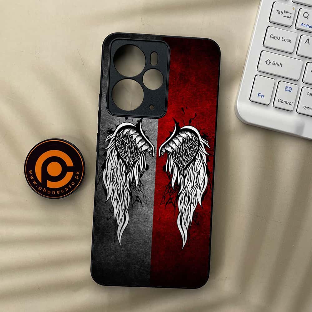 Realme 14T 5G - Angel Wings Series - Premium Metal Printed soft Bumper Shock Proof Case
