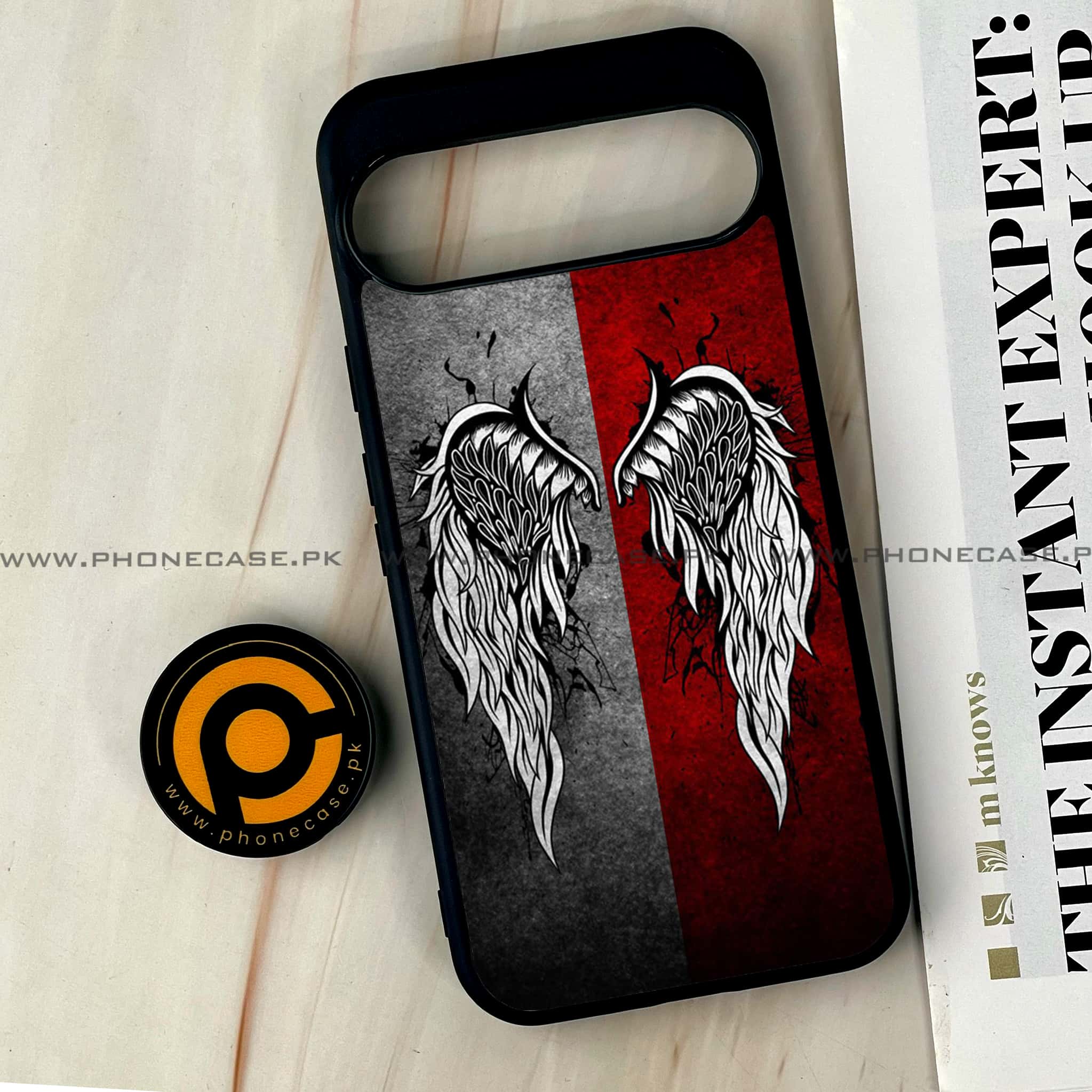 Google Pixel 9a - Angel Wings Series - Premium Metal Printed soft Bumper Shock Proof Case