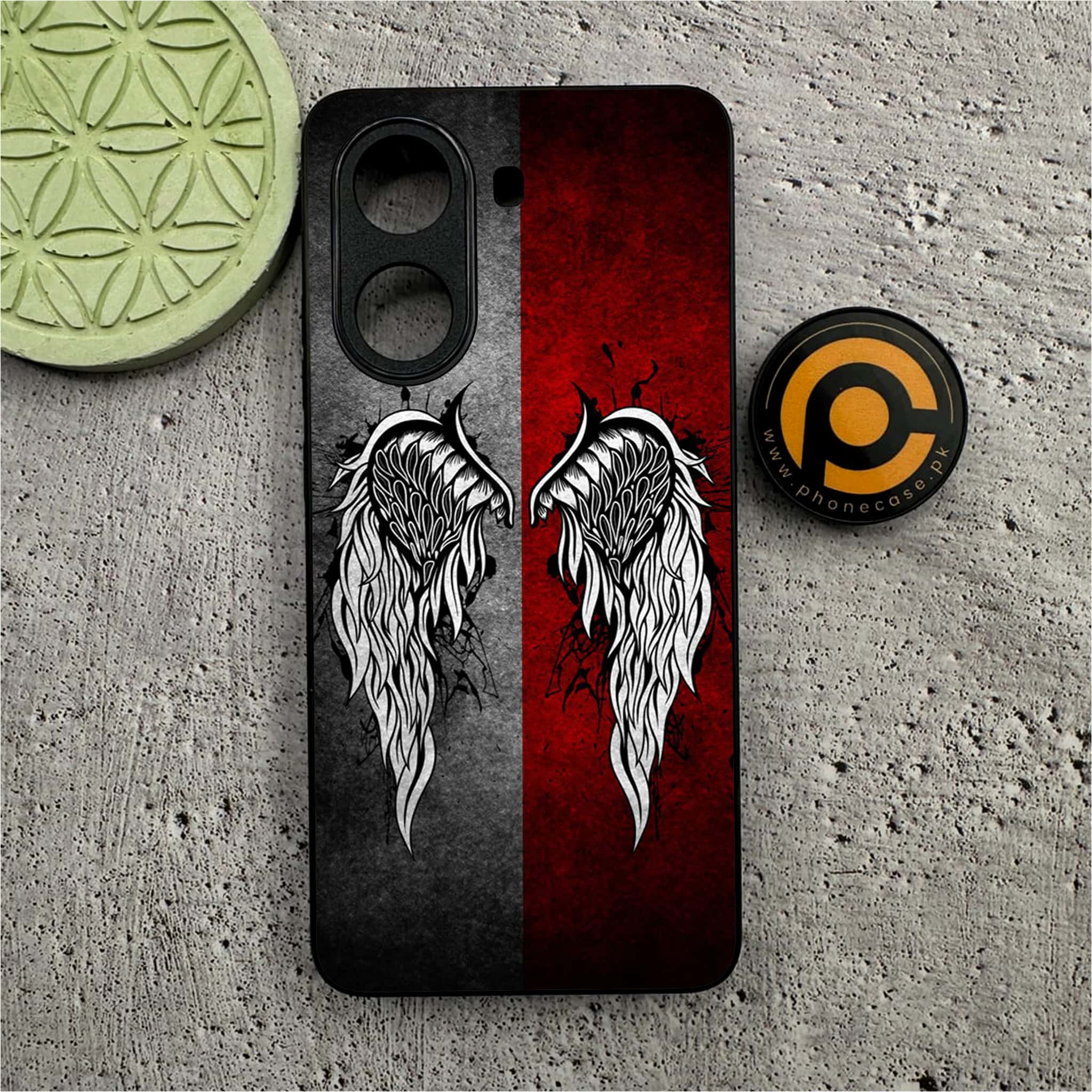 Xiaomi Redmi Turbo 4 - Angel Wings Series - Premium Metal Printed soft Bumper shock Proof Case